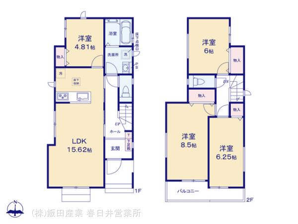 ハートフルタウン(春)中川区服部3期の見取り図