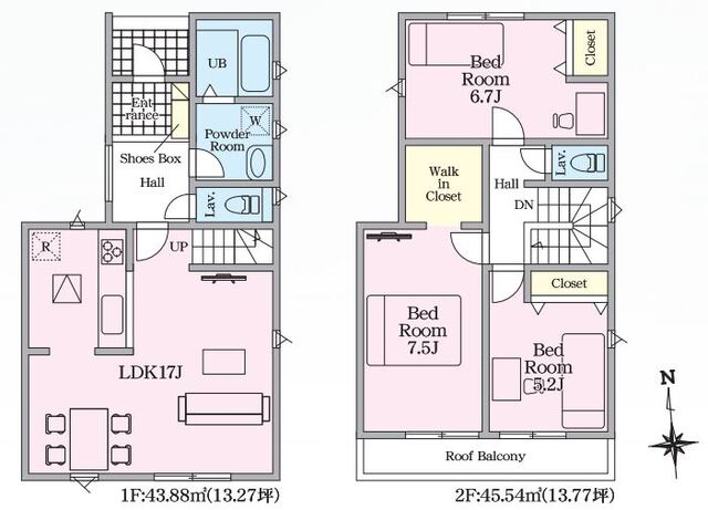 リナージュ広島市安佐南区古市２３－１期Ｒの見取り図