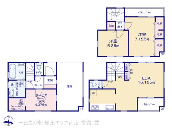 リーブルガーデン東伊興３丁目の見取り図