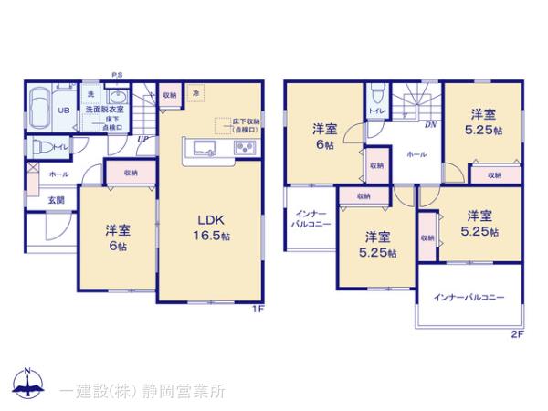 リーブルガーデン島田市中溝町の見取り図