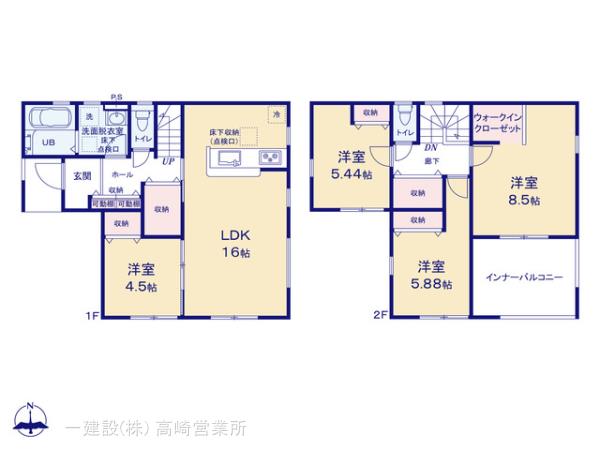 リーブルガーデン藤岡本郷第６の見取り図