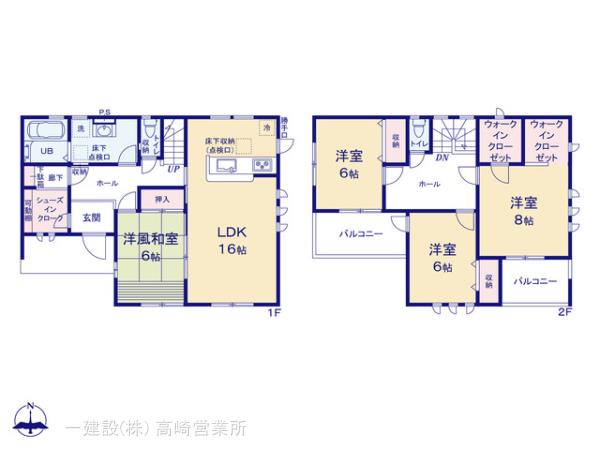 リーブルガーデン藤岡本郷第６の見取り図