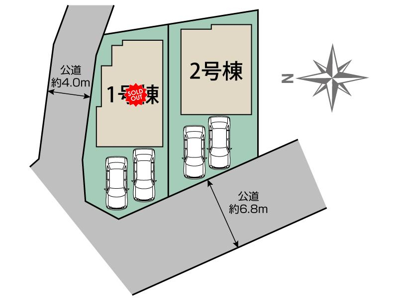 ブルーミングガーデン川越市大塚２丁目２棟の見取り図