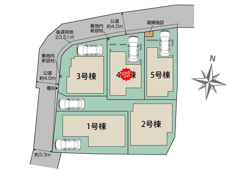 ブルーミングガーデン足立区伊興２丁目５棟の見取り図