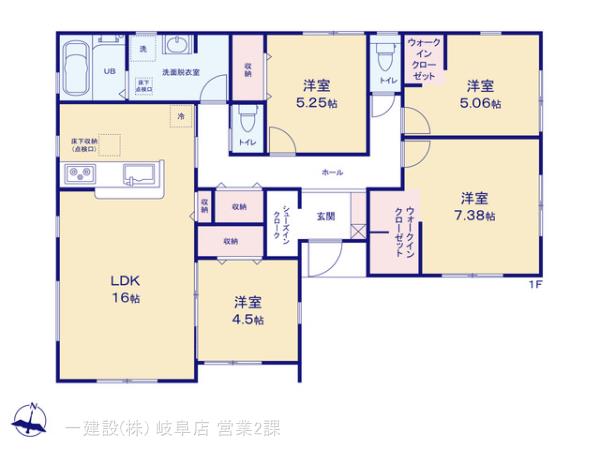 リーブルガーデン岐阜市中川原第２の見取り図