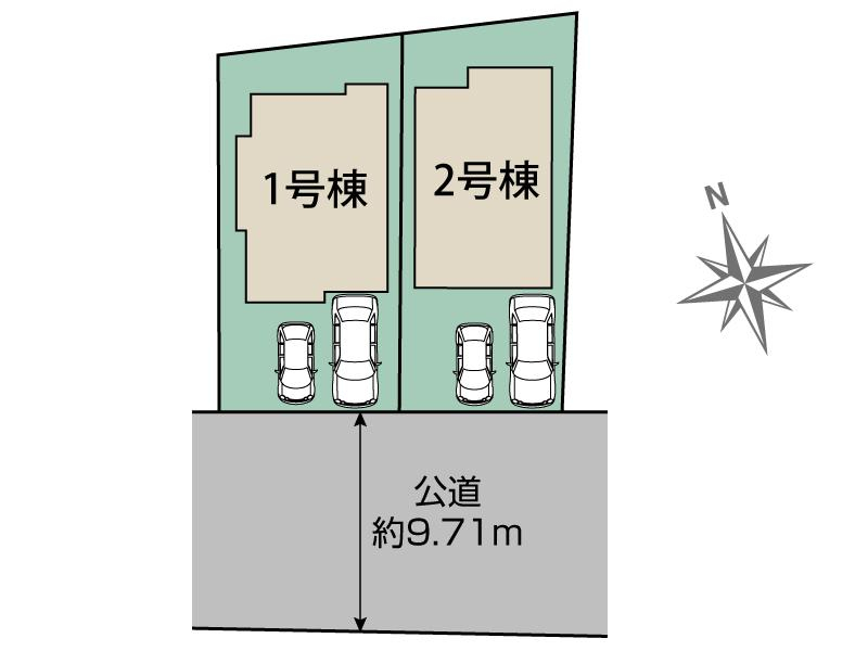 ブルーミングガーデン横浜市旭区上川井町２棟の見取り図