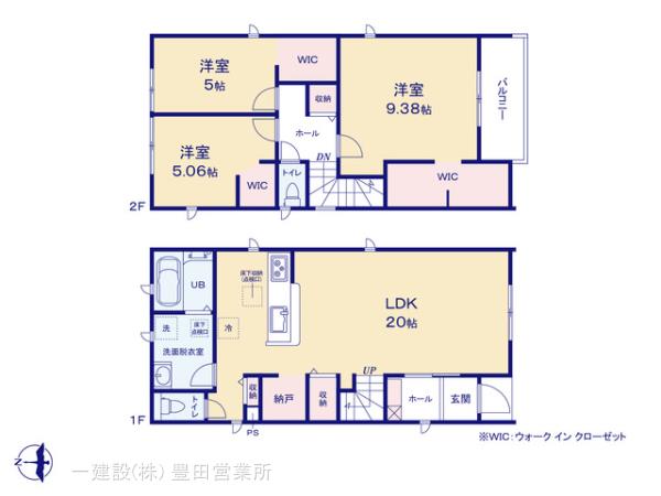 リーブルガーデン一宮市浅井中小学校前の見取り図