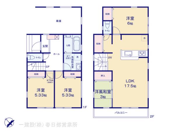 リーブルガーデン越谷市大里３期の見取り図
