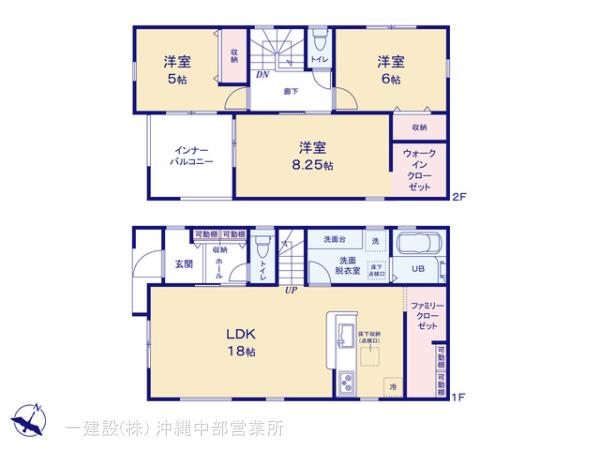 リーブルガーデン北谷町桑江の見取り図