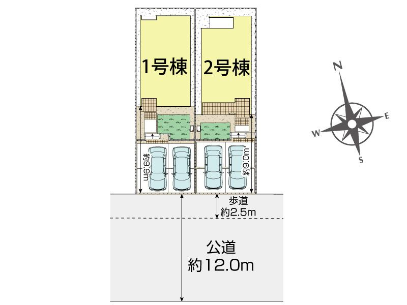ブルーミングガーデン小田原市早川３丁目２棟の見取り図