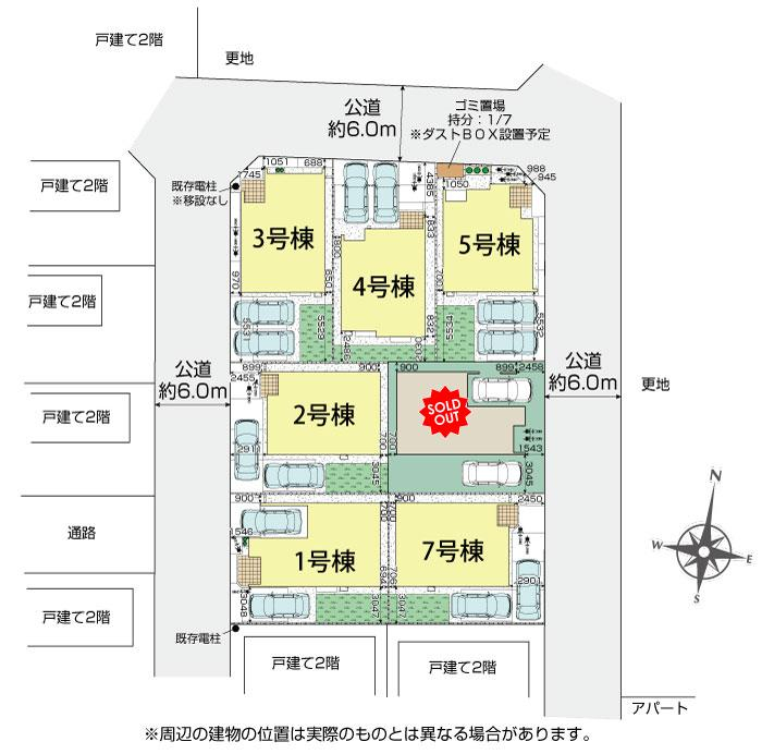 ブルーミングガーデン上尾市小泉８丁目２期７棟の見取り図