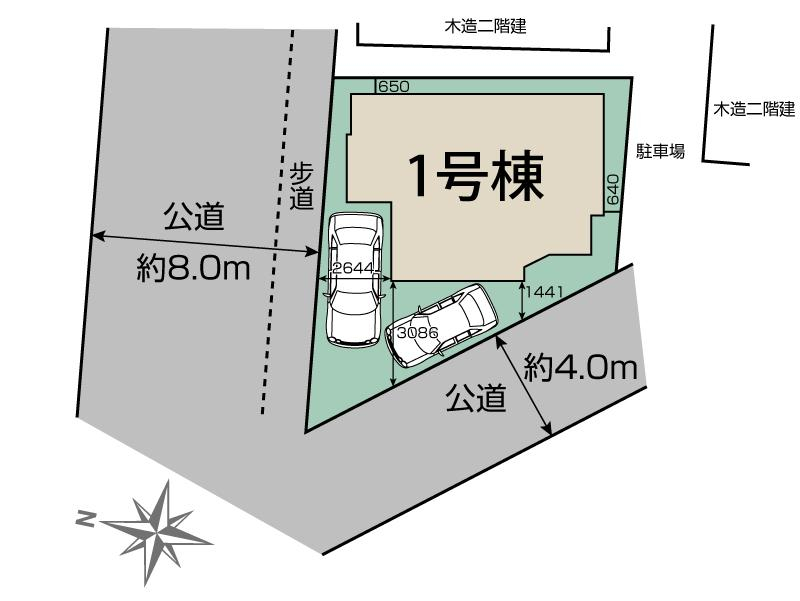 ブルーミングガーデン上尾市西宮下２丁目１棟の見取り図