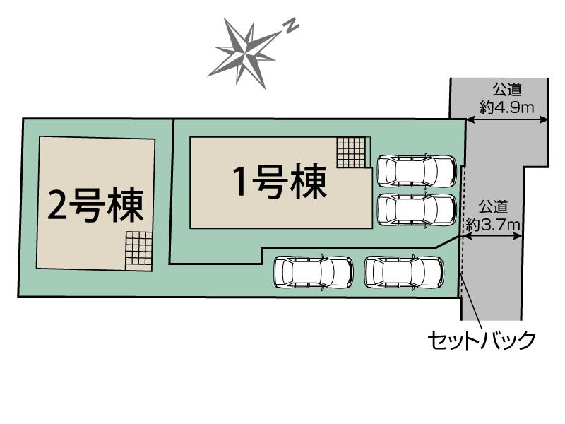 ブルーミングガーデン北九州市小倉南区上貫１丁目２棟の見取り図