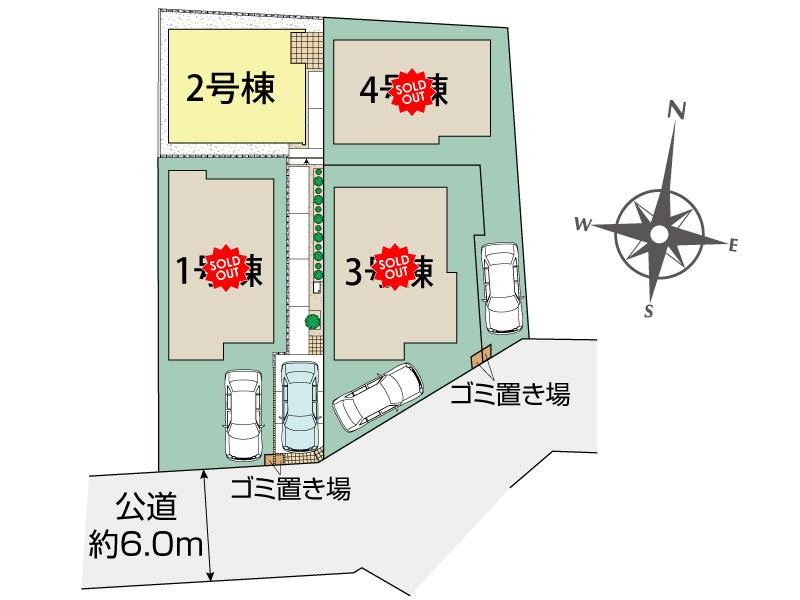 ブルーミングガーデン練馬区田柄２丁目２期４棟の見取り図