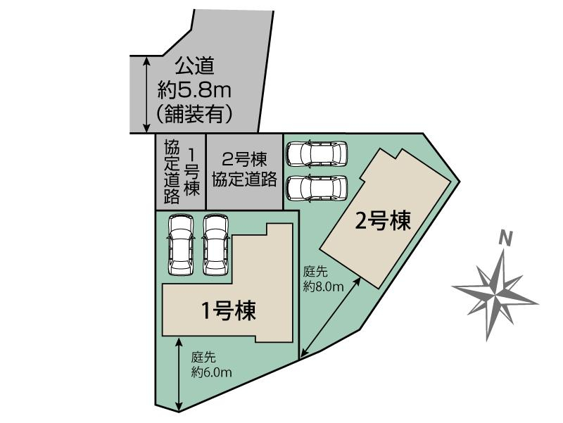 ブルーミングガーデン日進市藤島町長塚２棟の見取り図