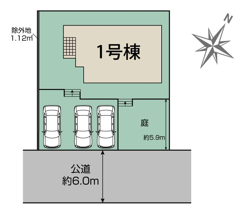 ブルーミングガーデン四街道市みそら３丁目１棟の見取り図