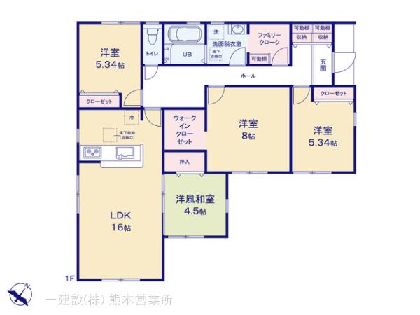リーブルガーデン益城町古閑第三の見取り図