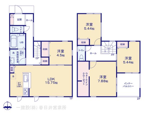 リーブルガーデン春日井市熊野町高田の見取り図