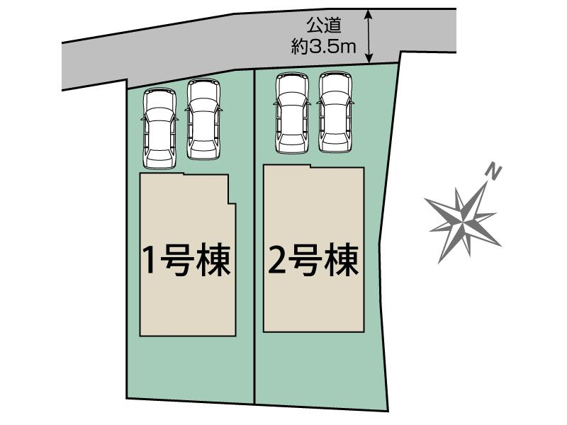 ブルーミングガーデン横浜市瀬谷区相沢６丁目２棟の見取り図