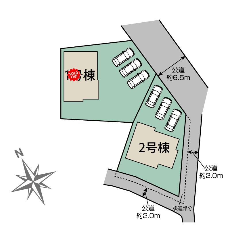 ブルーミングガーデン丹羽郡扶桑町大字斎藤２棟の見取り図