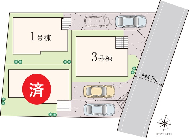 ハートフルタウン八王子北野5期の見取り図
