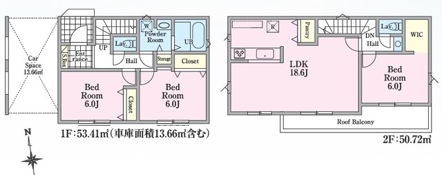 リナージュ川越砂新田３丁目２４－１期の見取り図