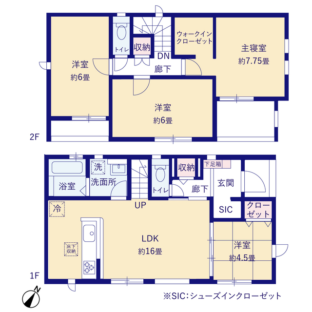 グラファーレうるま市川田３期２棟の見取り図