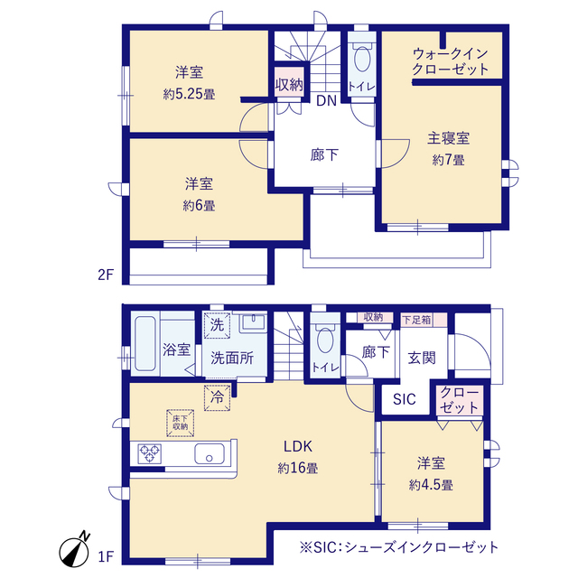 グラファーレうるま市川田３期２棟の見取り図
