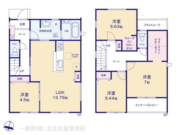 リーブルガーデン稲沢市北島町千野地第二の見取り図