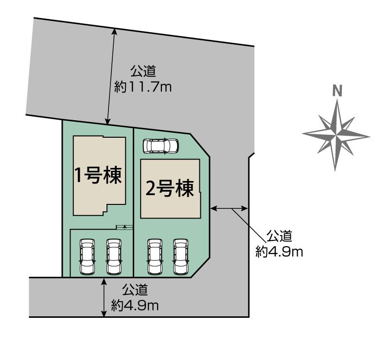 ブルーミングガーデン加古川市新神野４丁目２棟の見取り図