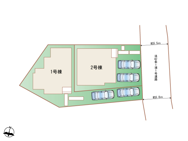 ハートフルタウン(東)守山区中志段味6期の見取り図