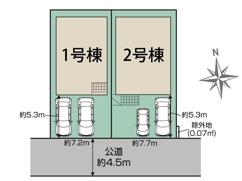 ブルーミングガーデン八千代市萱田町２棟の見取り図