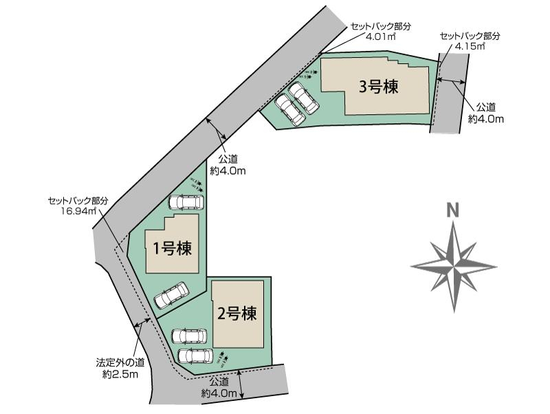 ブルーミングガーデン小野市黒川町３棟の見取り図