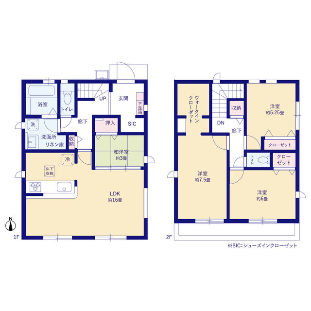 グラファーレ4273成田市中台９期２棟の見取り図