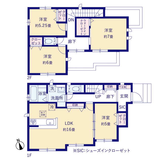 グラファーレ4273四街道市つくし座３期２棟の見取り図