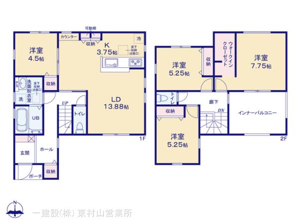 リーブルガーデン入間市宮寺第３の見取り図