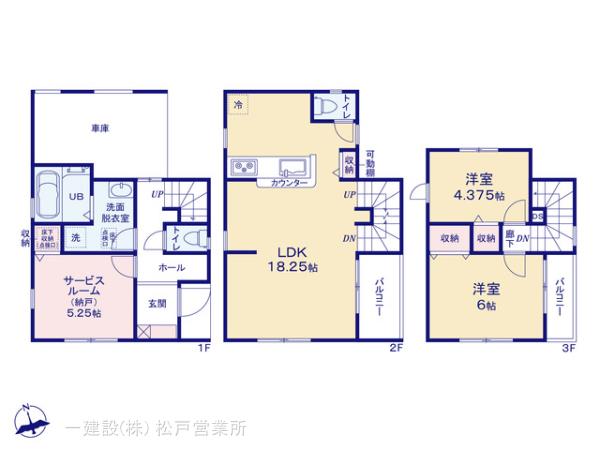 リーブルガーデン松戸市栄町６丁目の見取り図