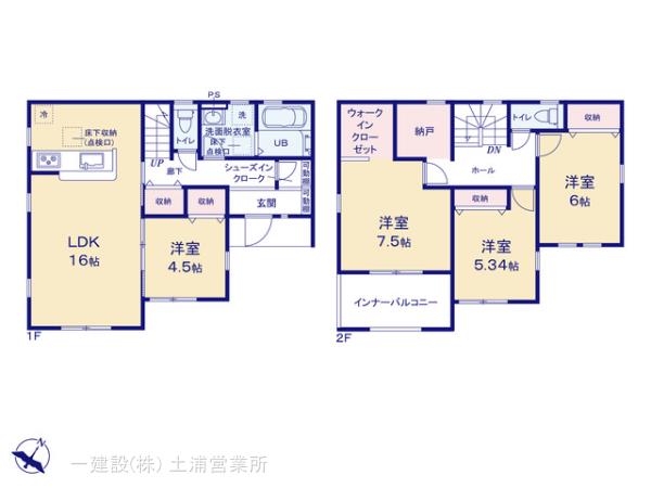 リーブルガーデン第１牛久市猪子町の見取り図