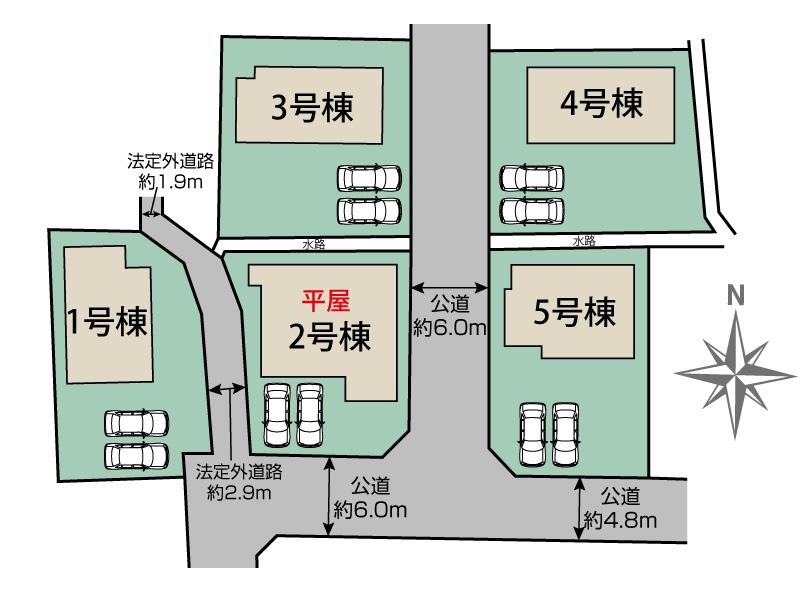 ブルーミングガーデン前橋市上新田町５棟の見取り図