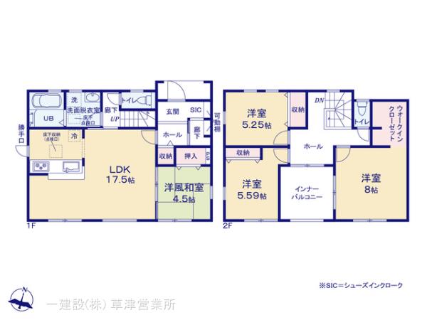 リーブルガーデン長浜市口分田町４期の見取り図