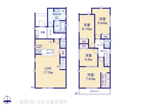 リーブルガーデン稲沢市木全五丁目の見取り図