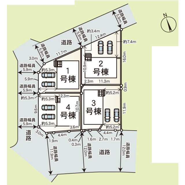 クレイドルガーデン鈴鹿市高岡台 第5の見取り図
