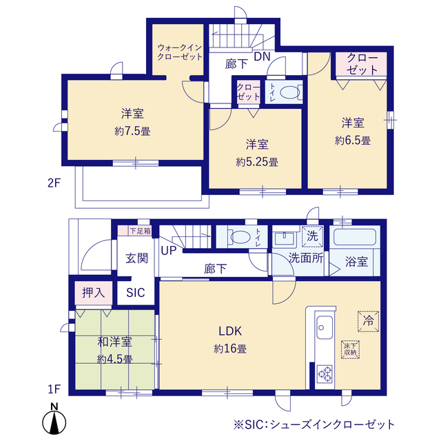 グラファーレ4222松戸市五香１７期２棟の見取り図