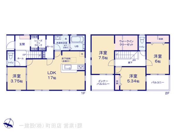 リーブルガーデン町田市金井5丁目の見取り図