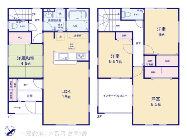 リーブルガーデン川口市東貝塚の見取り図
