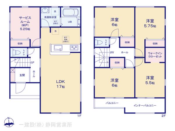 リーブルガーデン焼津市石津２期の見取り図