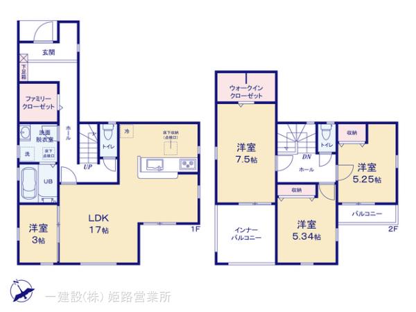 リーブルガーデン加古川市加古川町稲屋11期の見取り図