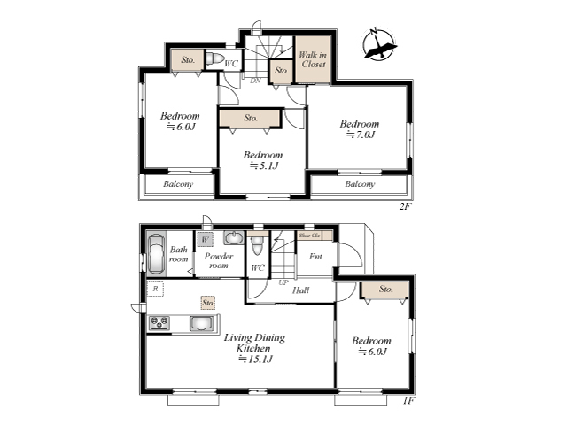 ハートフルタウン梅田町3期の見取り図