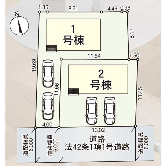 クレイドルガーデン三沢市東町 第2の見取り図