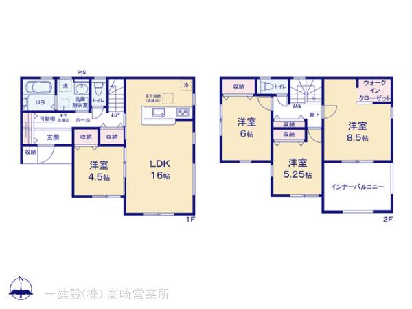 リーブルガーデン富岡七日市第１１の見取り図